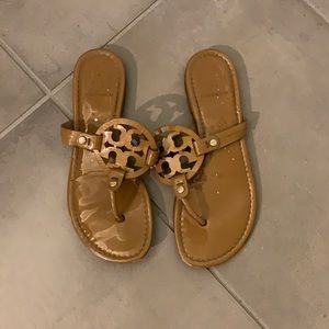 Tory Burch nude flip flop sandals